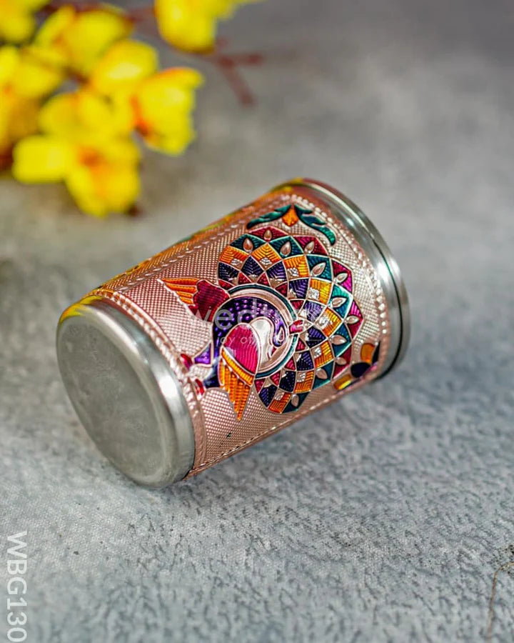 Meenakari Glass - Peacock Design