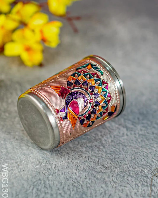 Meenakari Glass - Peacock Design